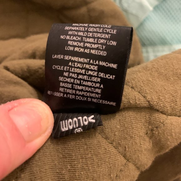 Volcom Army Green Fleece Lined Size Medium Fall Winter Coat Military Jacket - Picture 9 of 10